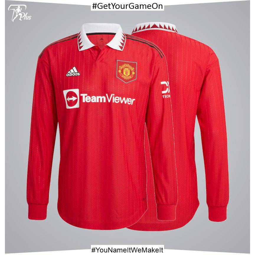 Customizable M. United Home Shirt 2022-23 – Long Sleeve