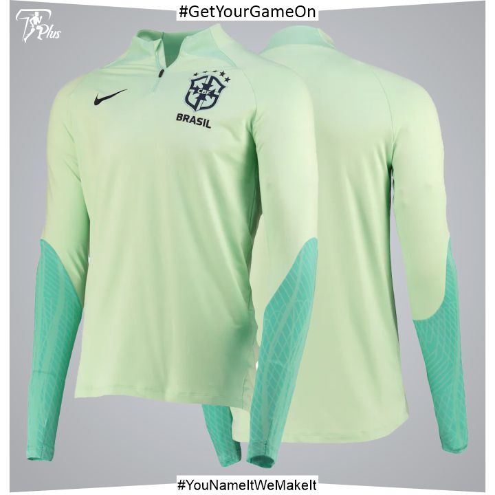 Customizable Brazil Strike Drill Top – Light Green 2022-23