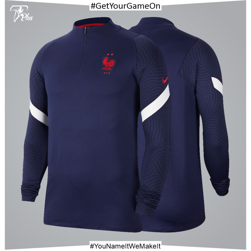 Customizable France Vaporknit Strike Drill Top – Navy