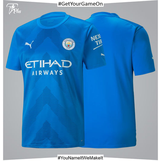 Customizable M. City Goalkeeper Shirt 2022-23 - Blue