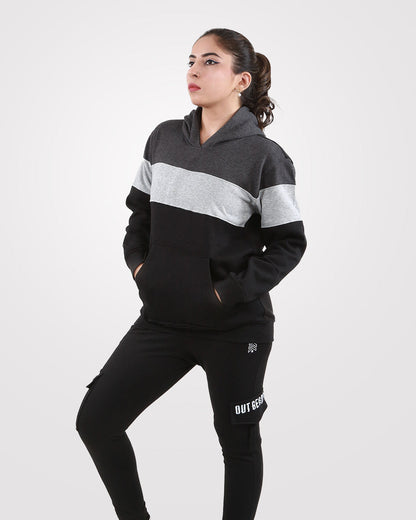 Pullover Hoodies Stripes Gray - Valetica Sports