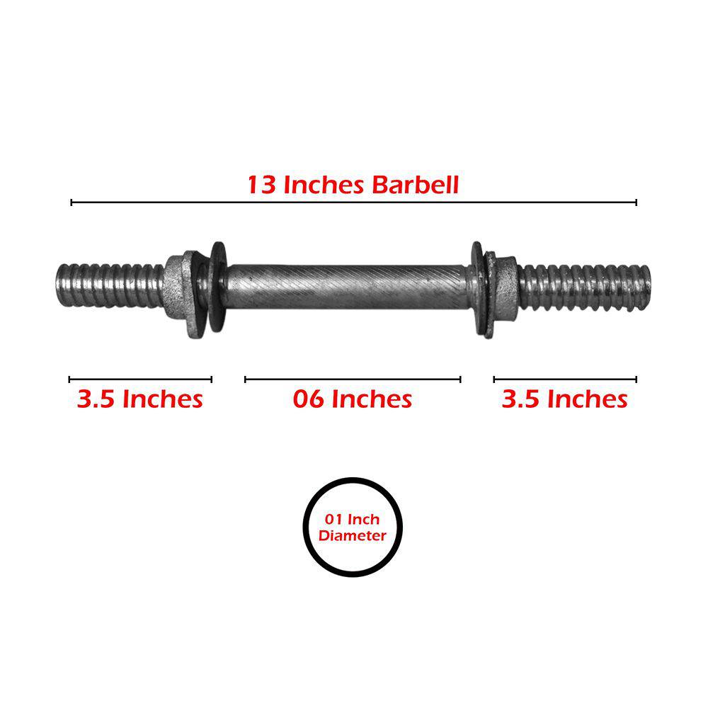 13 Inches Weight Lifting Barbell Standard 1 Inch Diameter - Valetica Sports