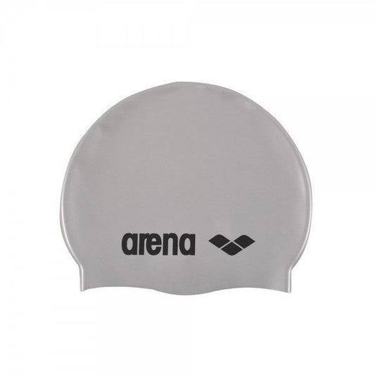 Arena Classic Silicone JR Swimming Cap-Silver Black - Valetica Sports