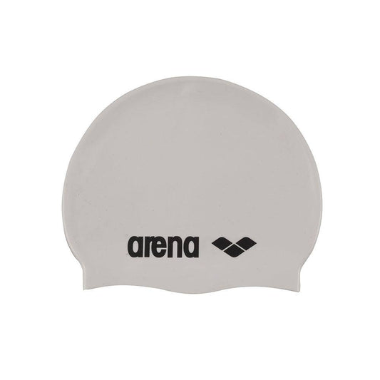 Arena Classic Silicone Swimming Cap-Silver & Black - Valetica Sports