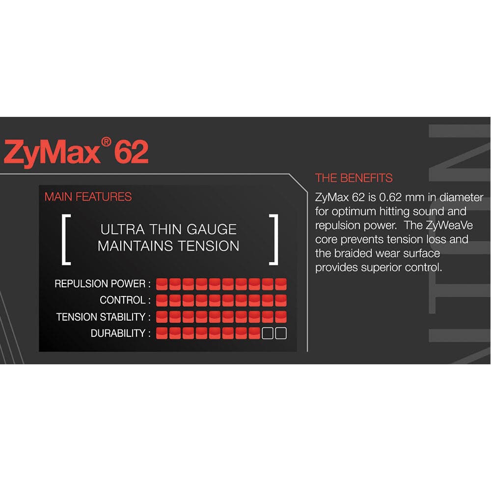 Ashaway ZyMax 62 Fire Badminton Racket String - 10m - Valetica Sports