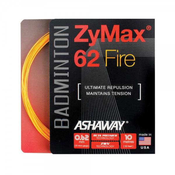 Ashaway ZyMax 62 Fire Badminton Racket String - 10m - Valetica Sports