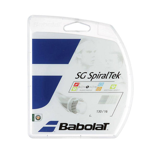 Babolat SG Spiral Tek White Tennis String - 12M - Valetica Sports