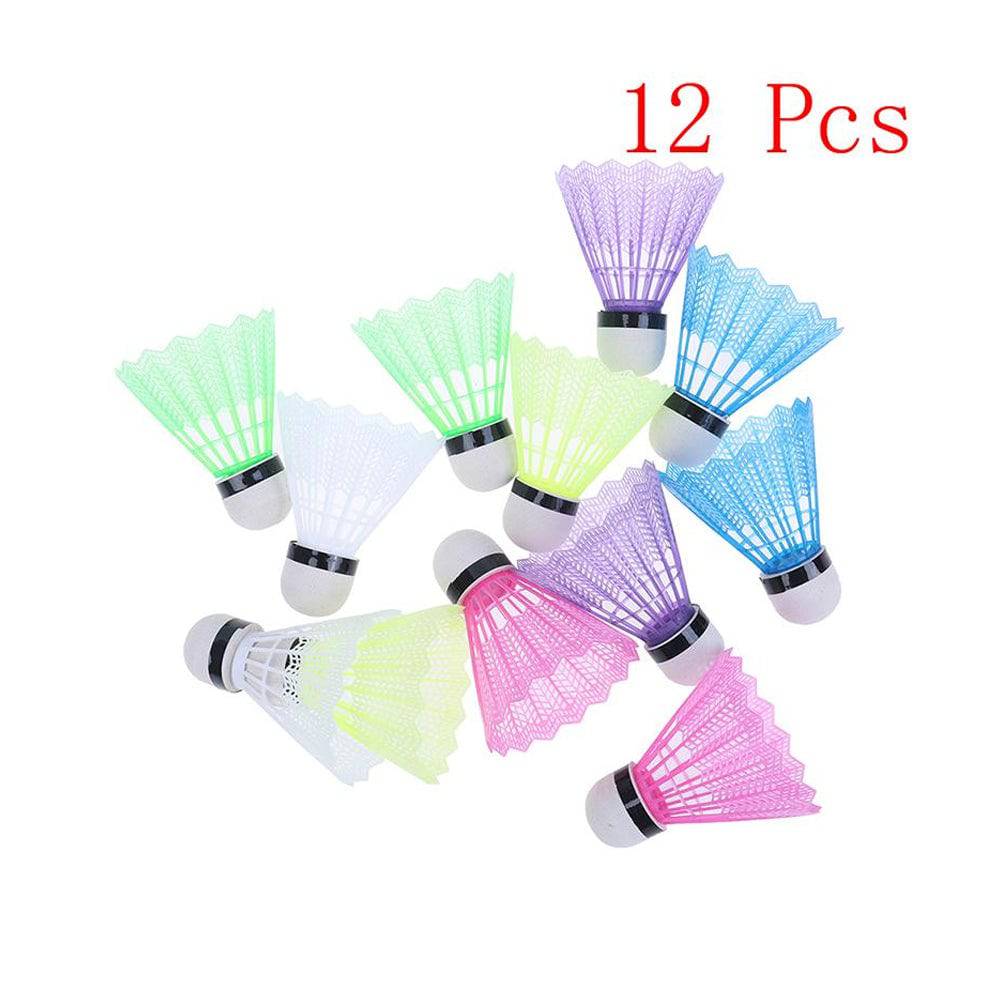 Colorful Plastic Badminton Shuttlecocks - 12 Pcs - Valetica Sports