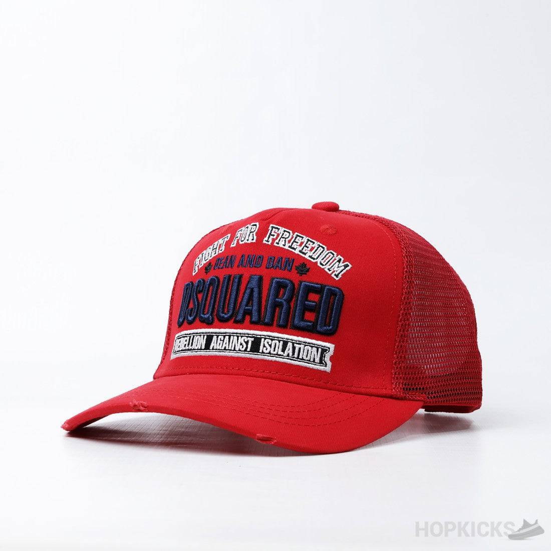 Embroidery Design Trucker Red Cap - Valetica Sports