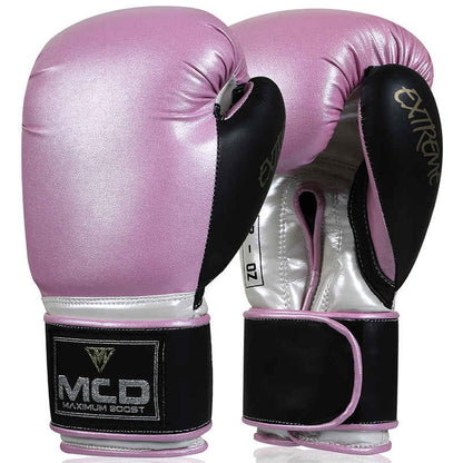 MCD Extreme Glint Pink Ladies Boxing Gloves - Valetica Sports