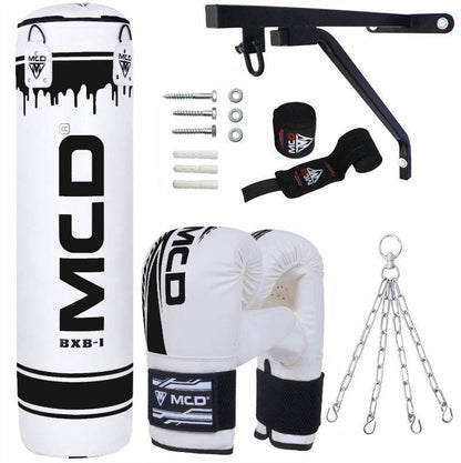 MCD Punching Bag Set 4 ft - White - Valetica Sports