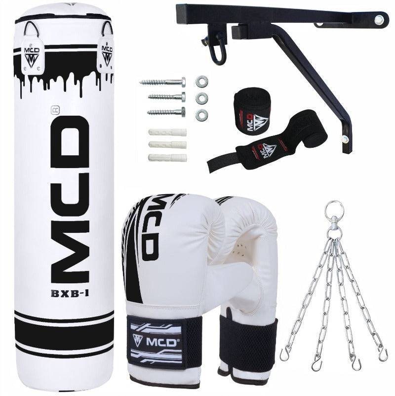 MCD Punching Bag Set 5 ft - White - Valetica Sports