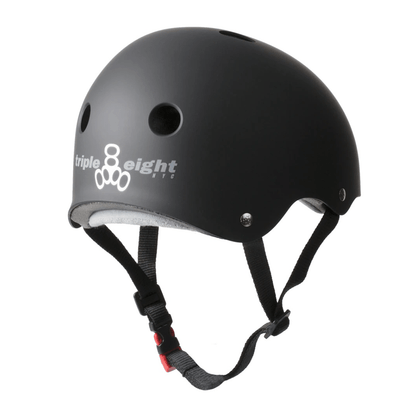 Triple8 The Certified Sweatsaver Helmet-Black Rubber - Valetica Sports