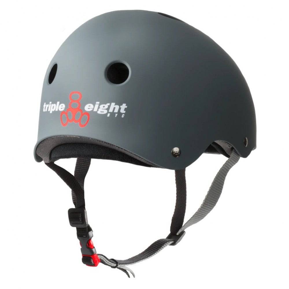 Triple8 The Certified Sweatsaver Helmet-Carbon Rubber - Valetica Sports