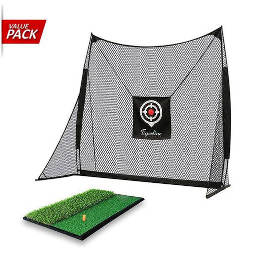 [VALUE PACK] Swing Trainer Golf Net & Dual Turf Hitting Mat