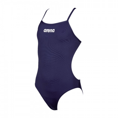 Arena Girl's Solid Lightech Swimming Suit-Navy - Valetica Sports