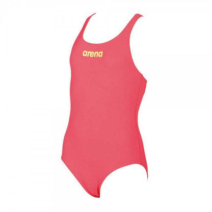 Arena Girls Solid Swim Pro JR Swimming Suit-Fluo Red - Valetica Sports