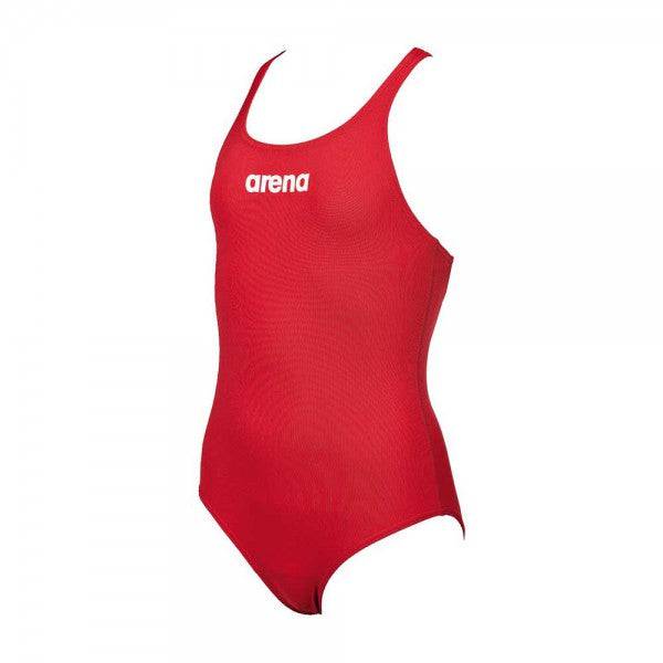 Arena Girls Solid Swim Pro JR Swimming Suit-Red - Valetica Sports
