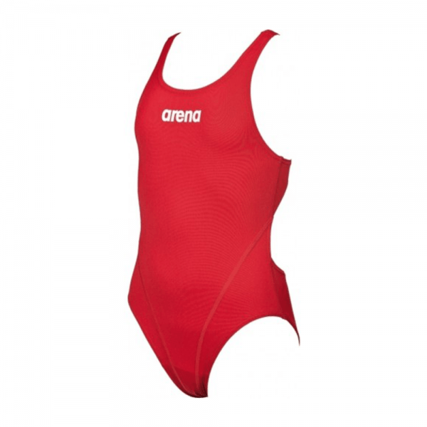 Arena Girls Solid Swim Tech JR Swimming Suit-Red - Valetica Sports