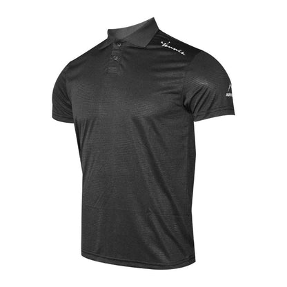 Apollo Men Polyester Millange Polo Shirt – Black - Valetica Sports