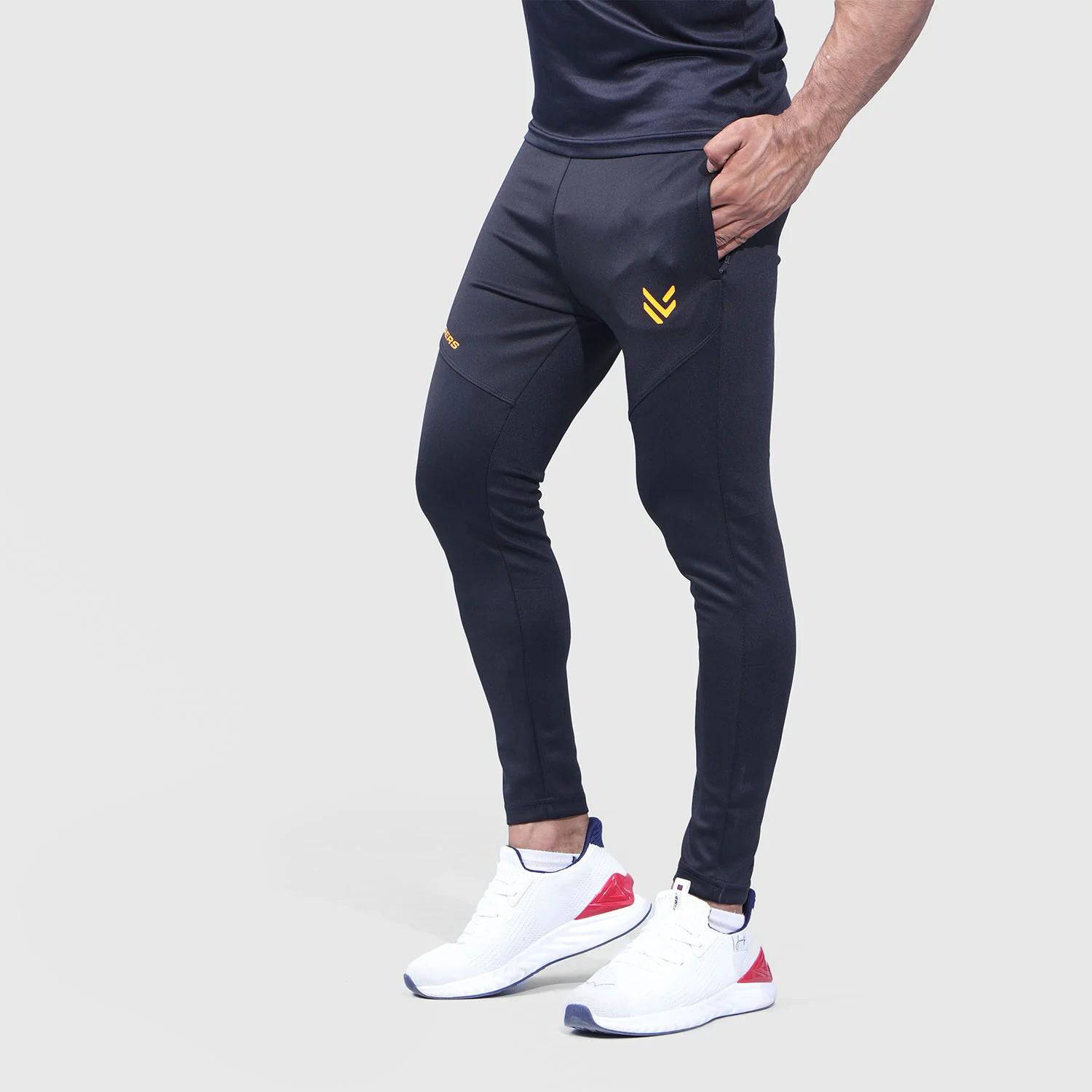 Appolo Black Trouser YLW - Valetica Sports