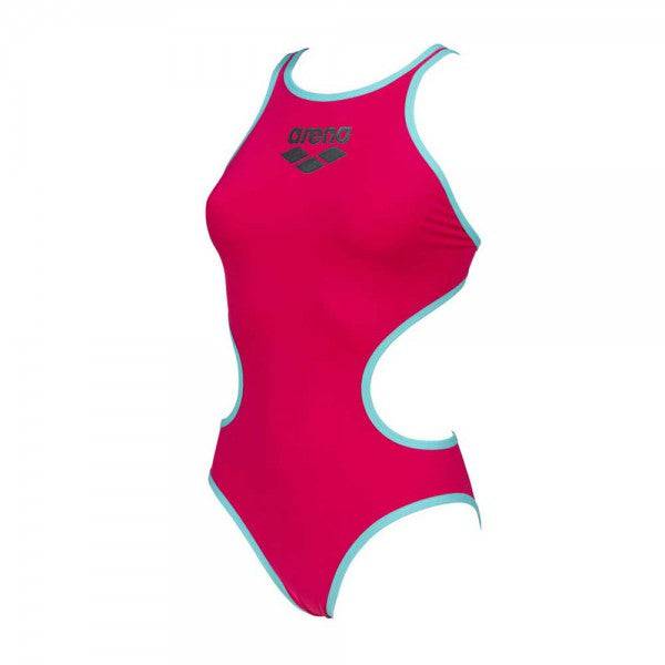 Arena Women's Big Logo Swimming Suit-Freak Rose & Mint - Valetica Sports