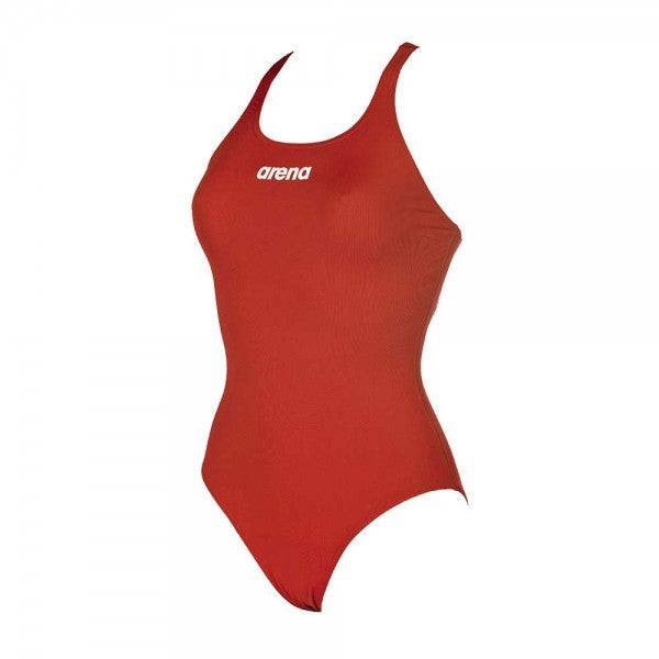 Arena Women's Solid Swim Pro Swimming Suit-Red - Valetica Sports