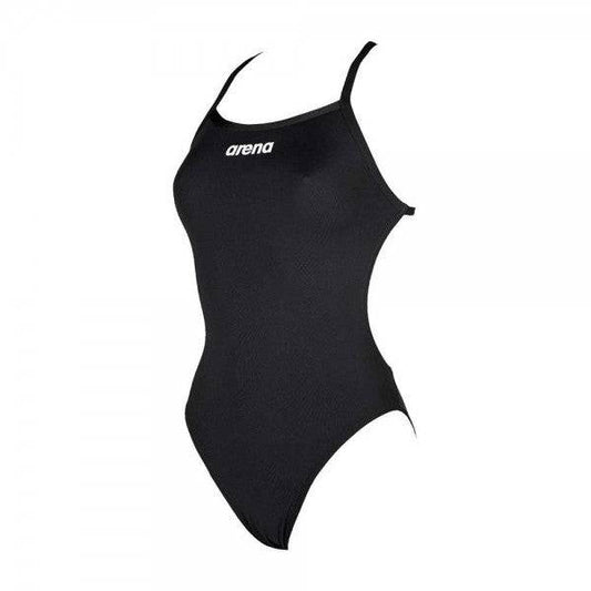 Arena Women's Solid Swim Tech High Swimming Suit-Black