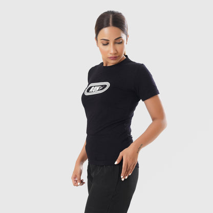 Black Chic Half Sleeve Shirt - Valetica Sports