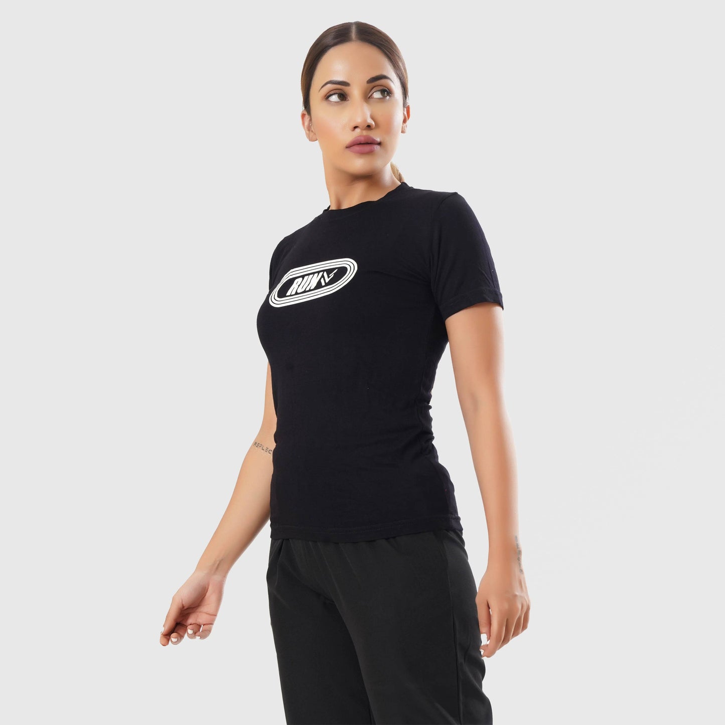 Black Chic Half Sleeve Shirt - Valetica Sports