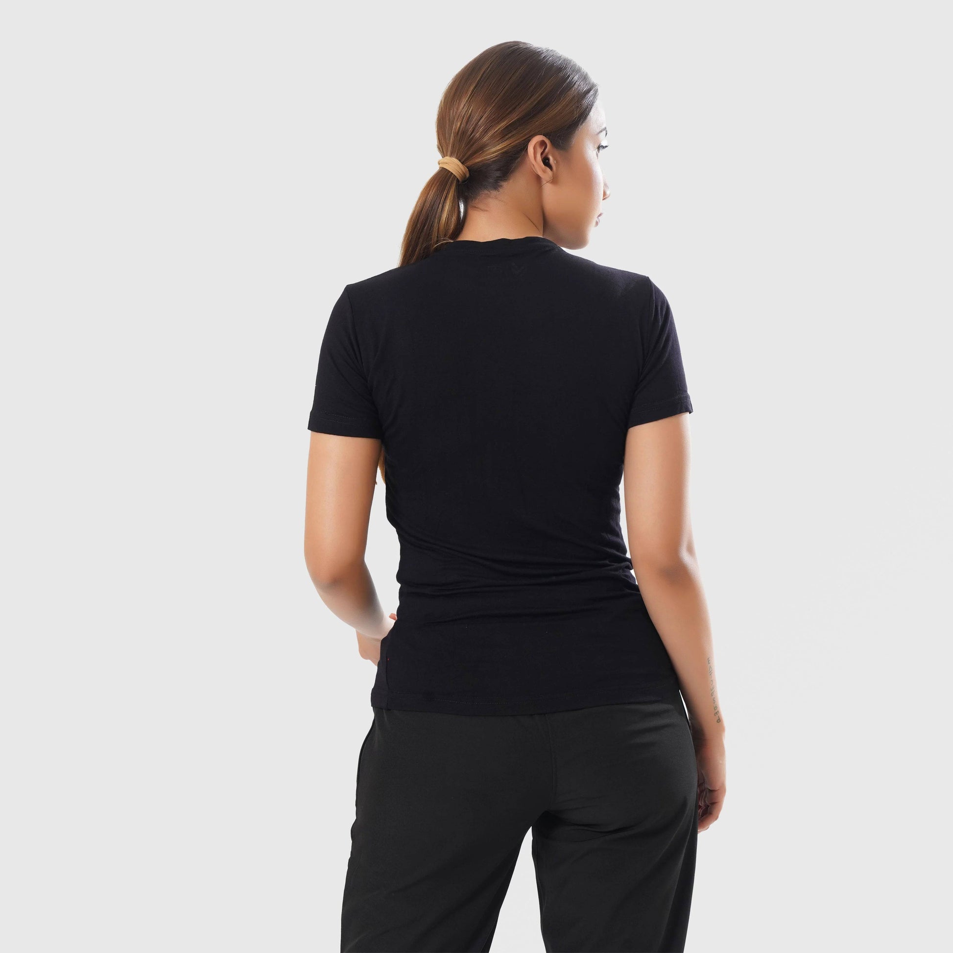 Black Chic Half Sleeve Shirt - Valetica Sports