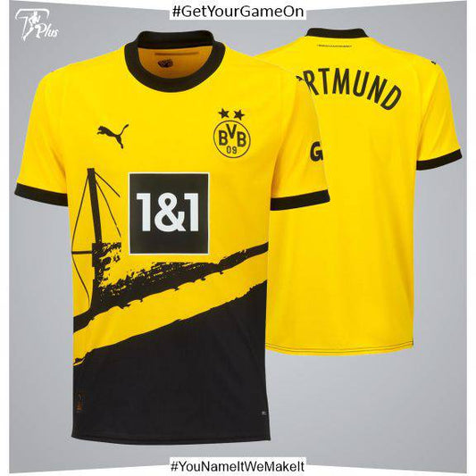 Customizable Borusia Dortmnd 2023-24 Home Jersey