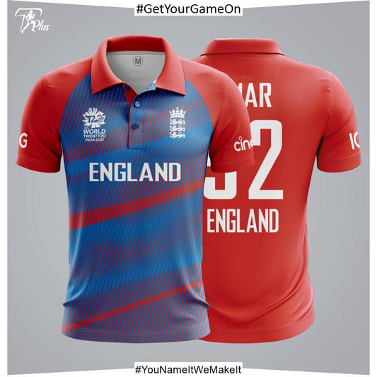 Customizable England T.T WC 2021 Playing Shirt