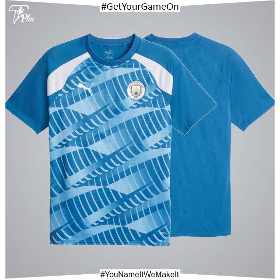 Customizable M. City Pre Match Top – Blue