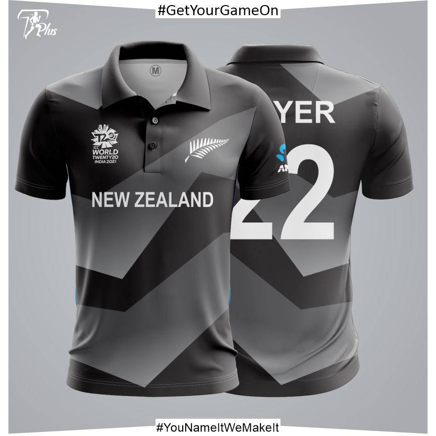 Customizable New Zealand T.T WC 2021 Playing Shirt