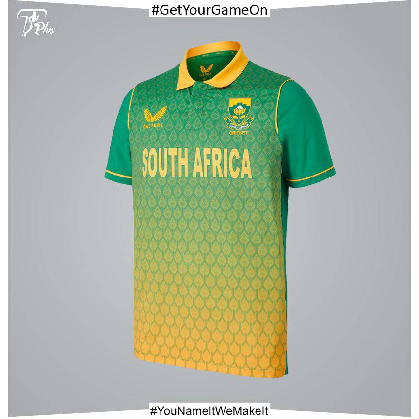 Customizable South Africa Green Cricket Short Sleeve Shirt