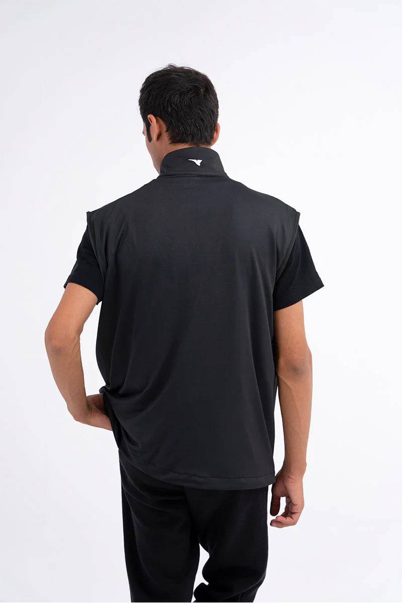 Chaleco Packable Black Golf Sleeve-Less Vest