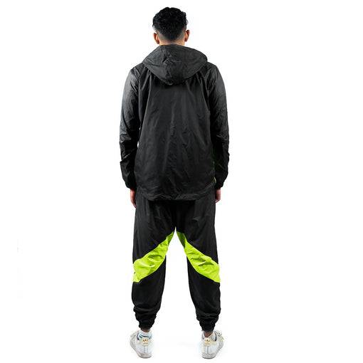 Classic PRO Windbreaker Tracksuit (Black/Green) - Valetica Sports