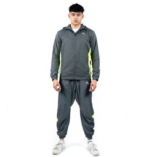 Classic PRO Windbreaker Tracksuit (Grey/Yellow) - Valetica Sports