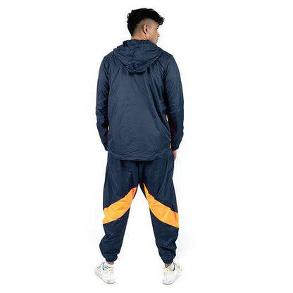 Classic PRO Windbreaker Tracksuit (Navy/Orange) - Valetica Sports