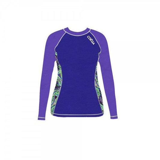 Coega Ladies Rashguard - Royal Purple Paisley