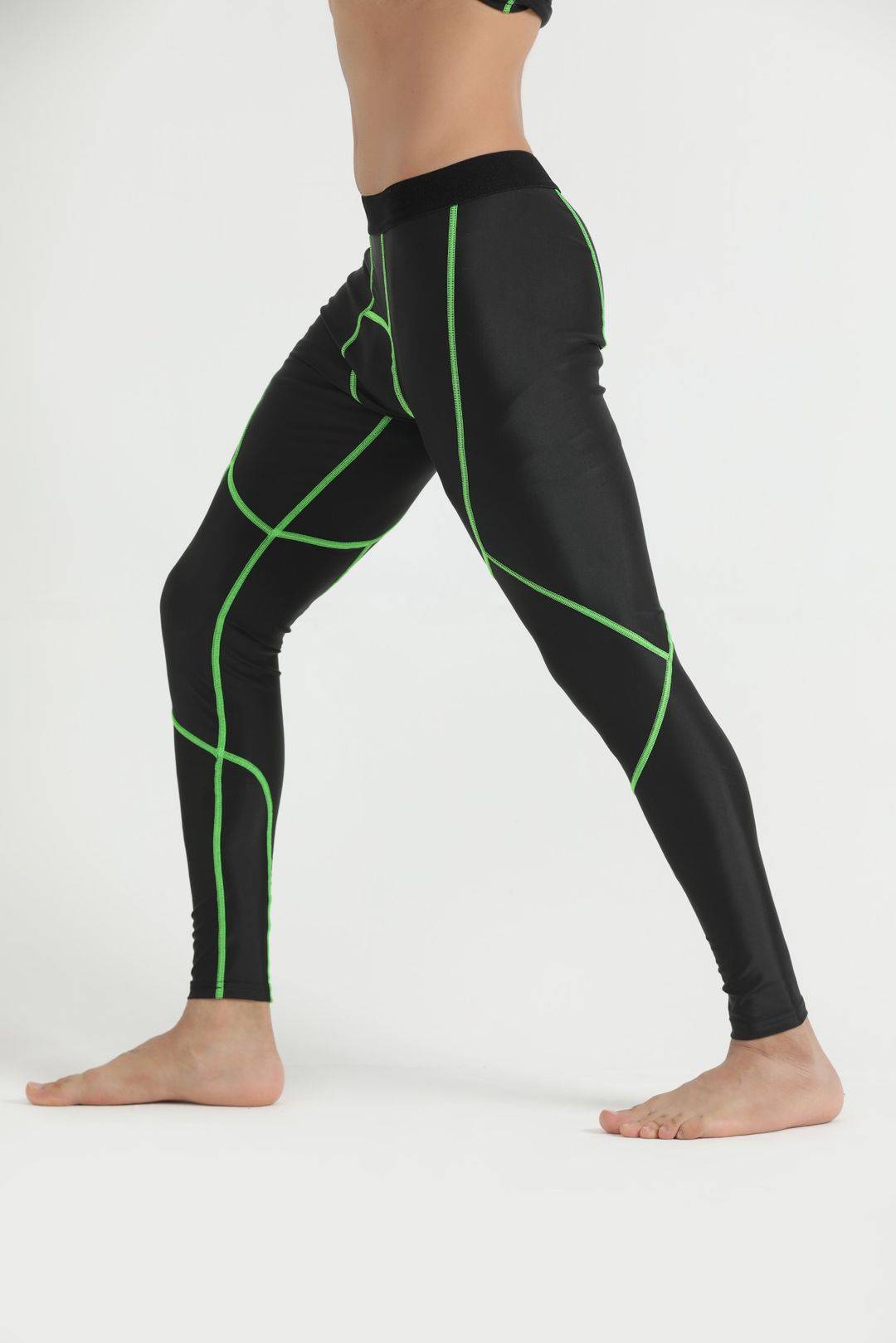 Cross Compression Leggings Green - Valetica Sports