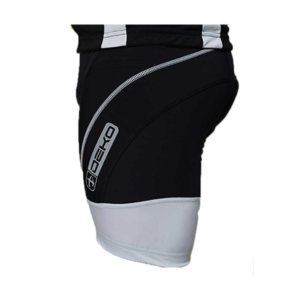 Deko Men Classic Gel Padded Cycling Shorts - Black & White - Valetica Sports