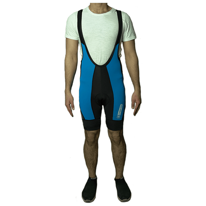 Deko Men Incas Cycling Gel Padded Bib Shorts - Black & Blue - Valetica Sports