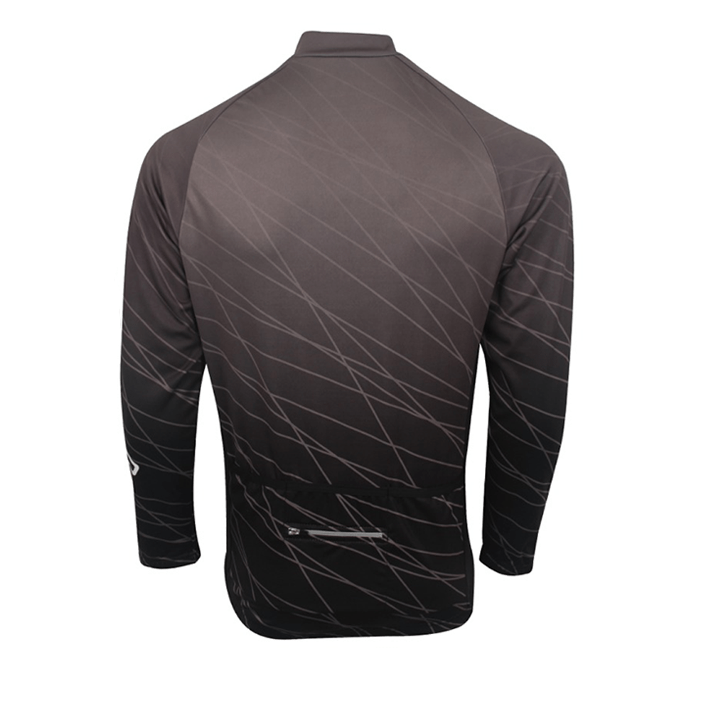 Deko Men Roubaix Winter Cycling Jersey - Black&Grey - Valetica Sports