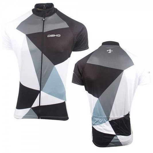 Deko Men Sublimation Cycling Jersey - Black & Grey - Valetica Sports