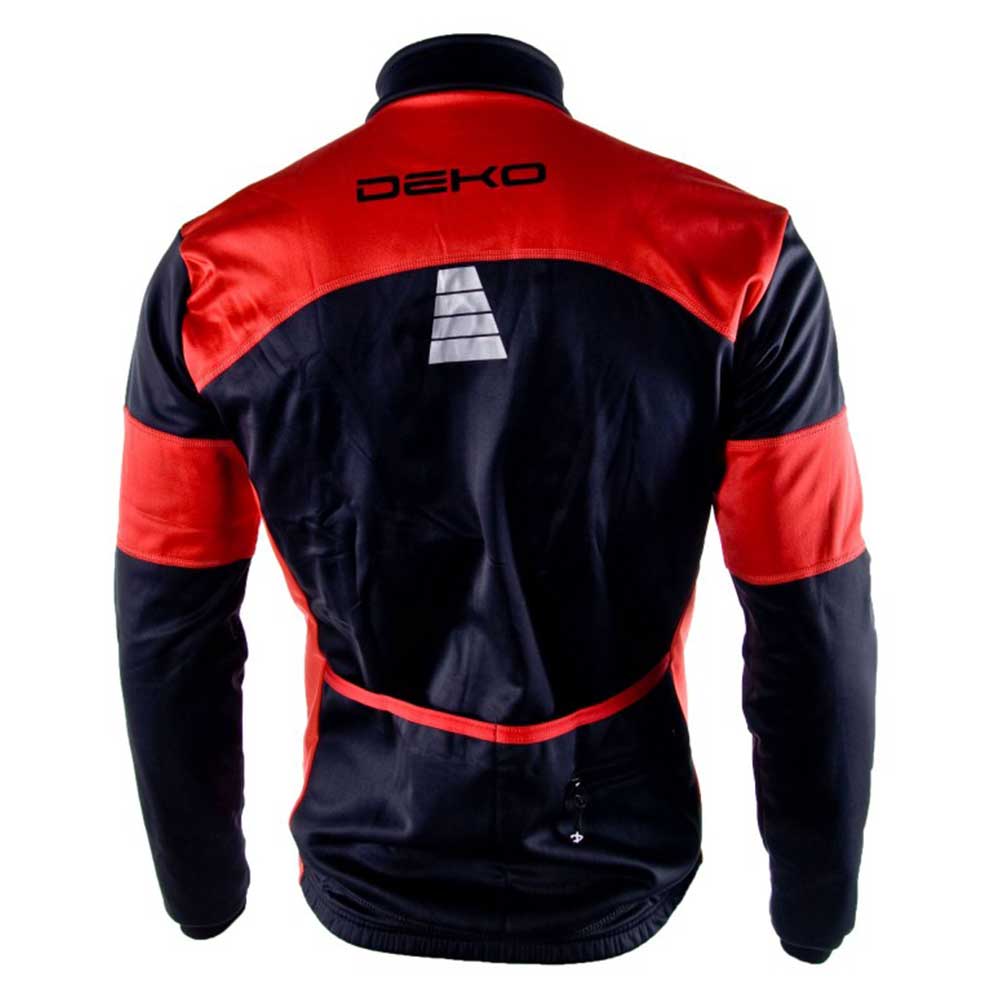 Deko Men Winter Cycling Jacket - Black & Red - Valetica Sports