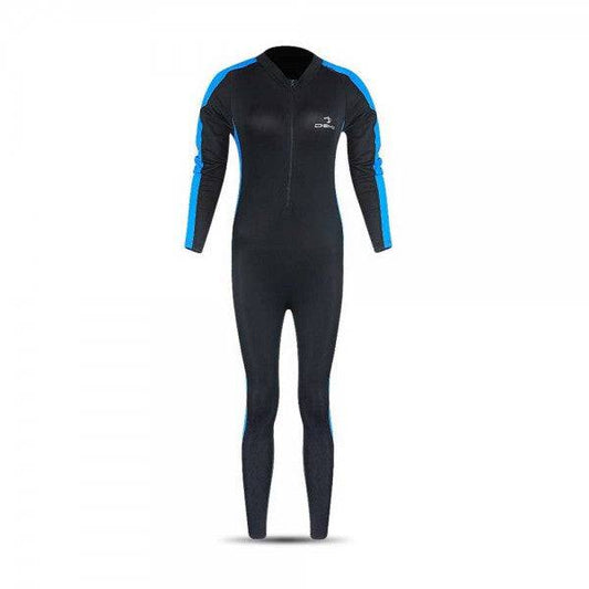 Deko Women Swimming Full Suit (one piece)-Black & Blue - Valetica Sports