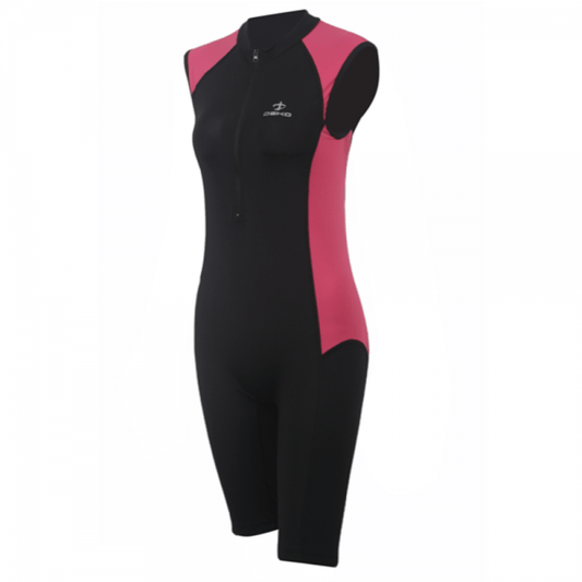 Deko Women Training Swimming Suit (one piece) - Black/Pink - Valetica Sports