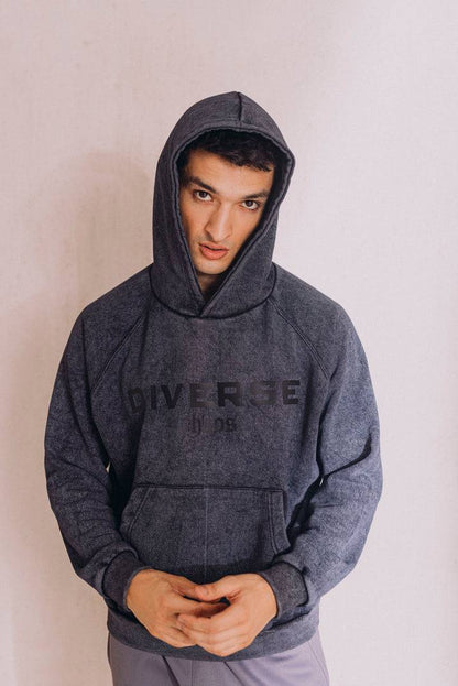 Diverse Acid Wash Oversize Hoodie